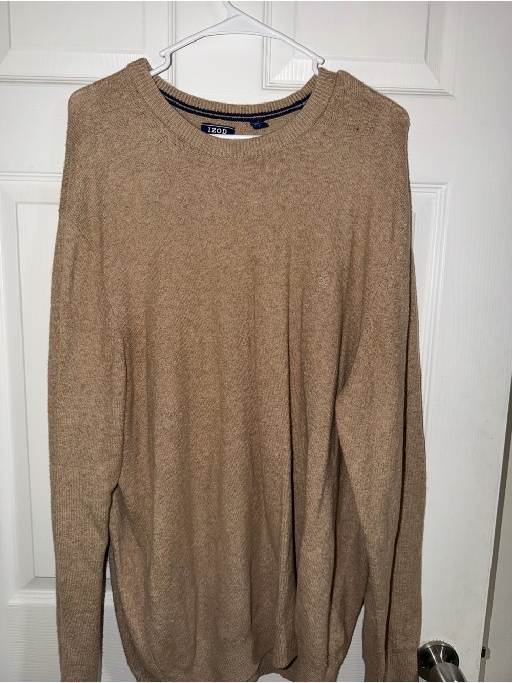 IZOD Men’s XL Tan Beige Crewneck Pullover Sweater